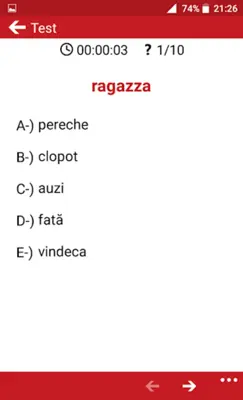 Italian - Romanian  Dictionary & Education android App screenshot 4