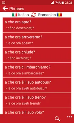 Italian - Romanian  Dictionary & Education android App screenshot 5