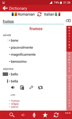 Italian - Romanian  Dictionary & Education android App screenshot 6